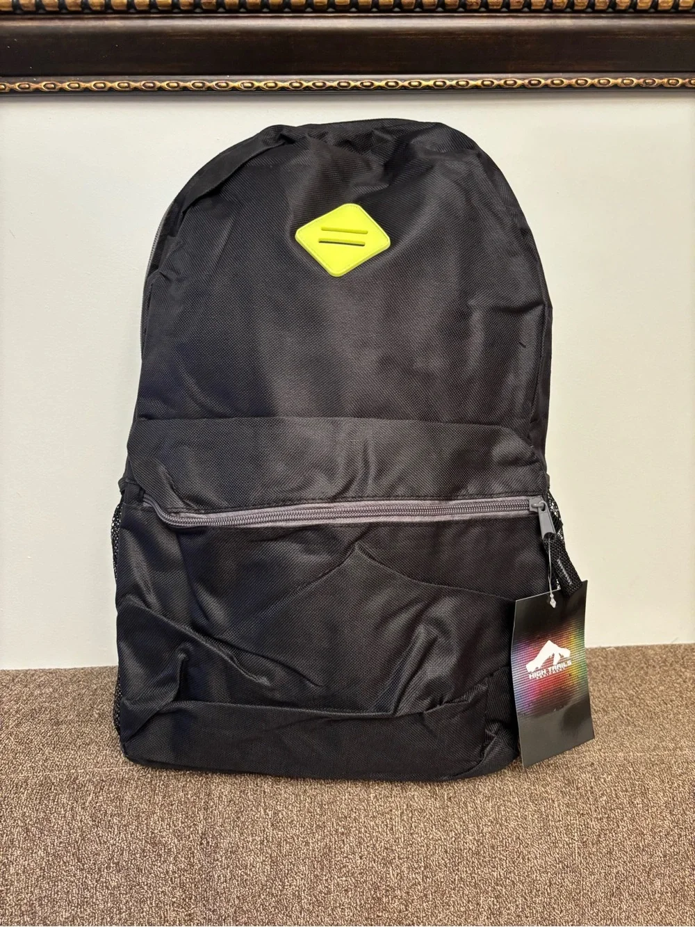 Black Backpack unisex high trail